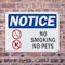 Signmission No Smoking No Pets OSHA Notice Sign, Plastic, 10in W x 7in L, 2PK OS-2PACK-NS-P-710-L-14806 - alternate 7